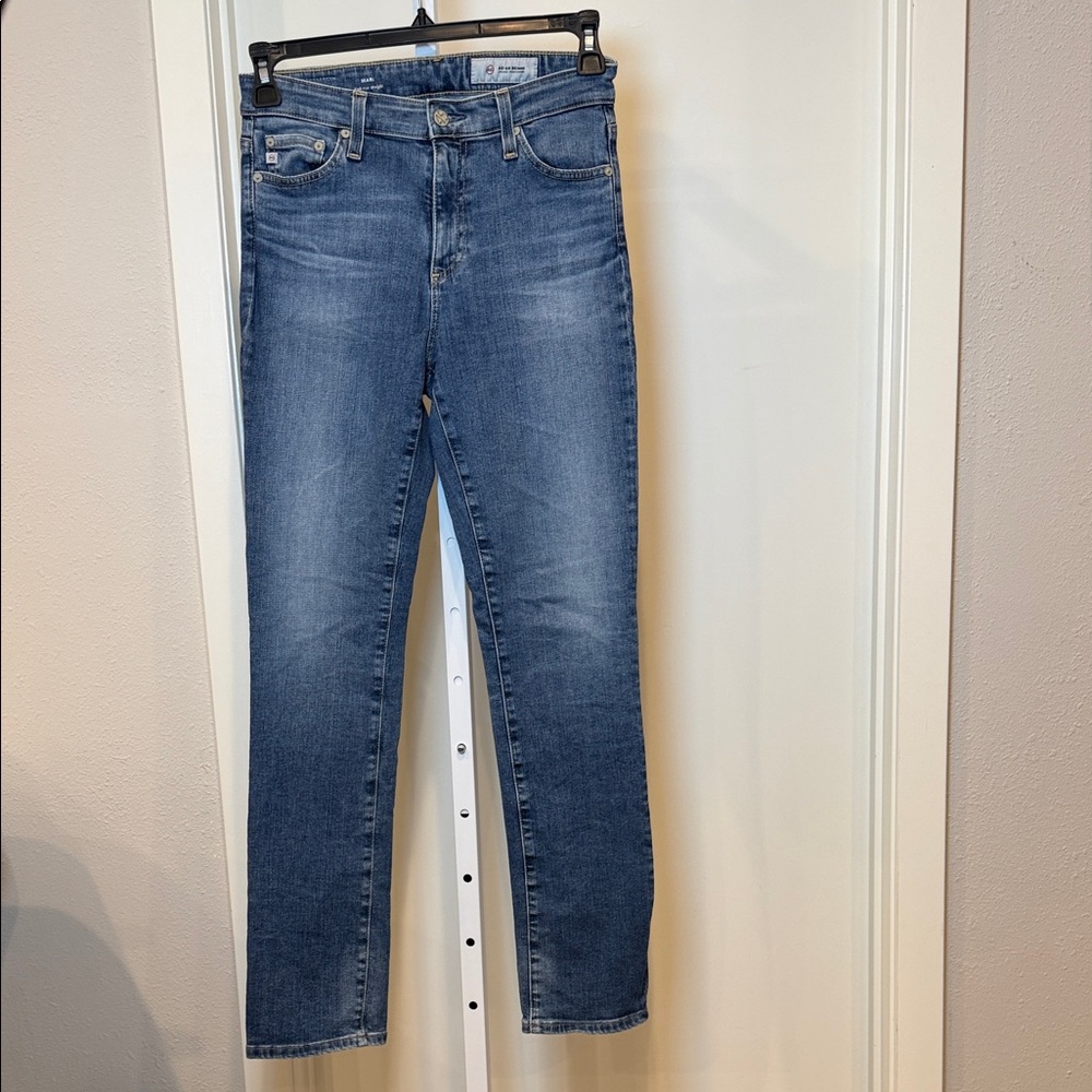 AG Adriano Goldschmied Mari High Rise Straight Jeans 27 Premium Stretch Denim - Picture 3 of 7